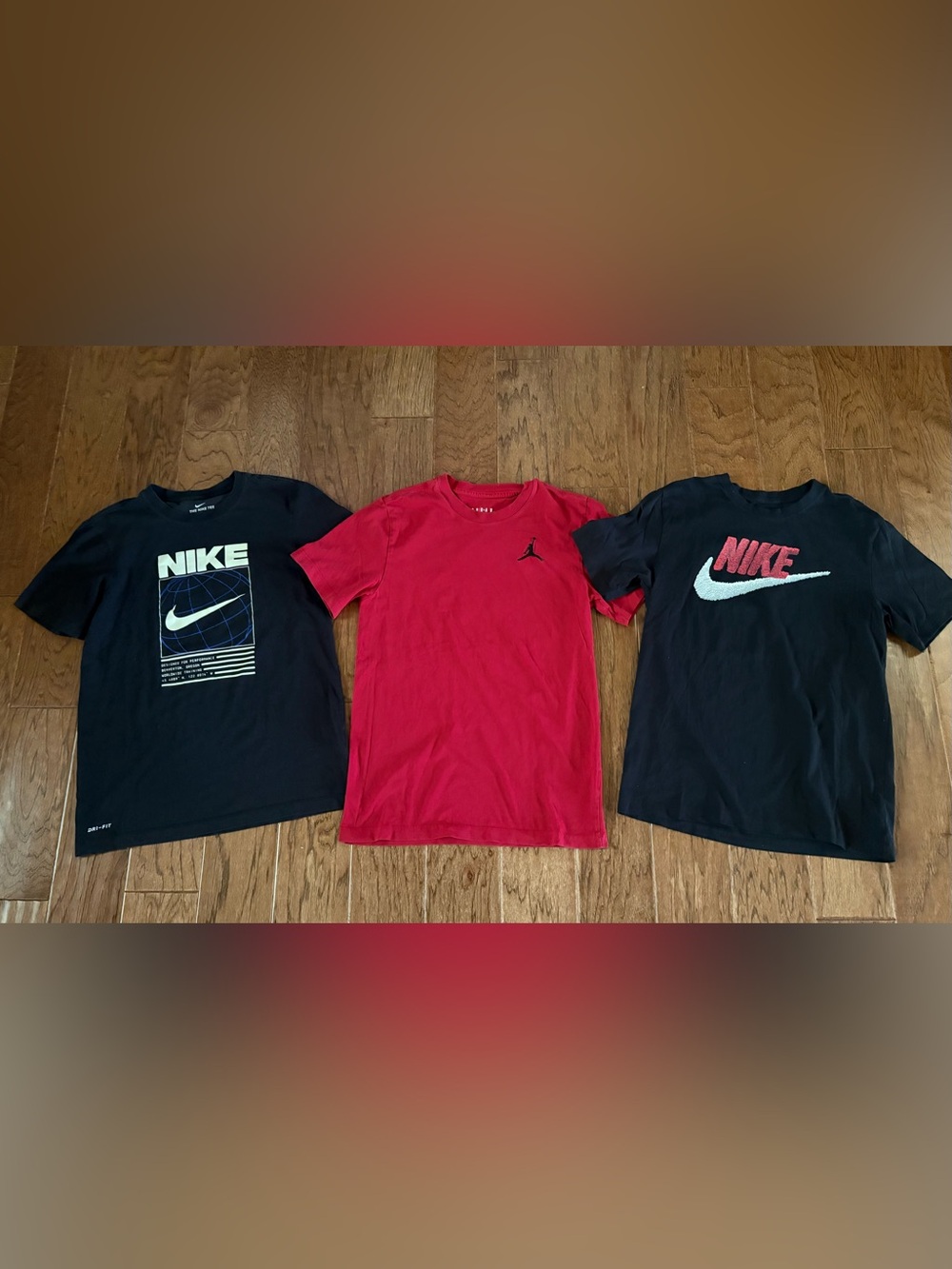 Men's Nike Jordan Dri-Fit Tee Graphic Swoosh Print T-Shirts Sz Small Lot Of 3